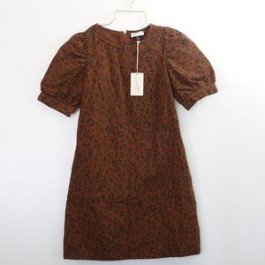 Universal Thread Leopard Print Denim Dress - Brown and Black, NWT